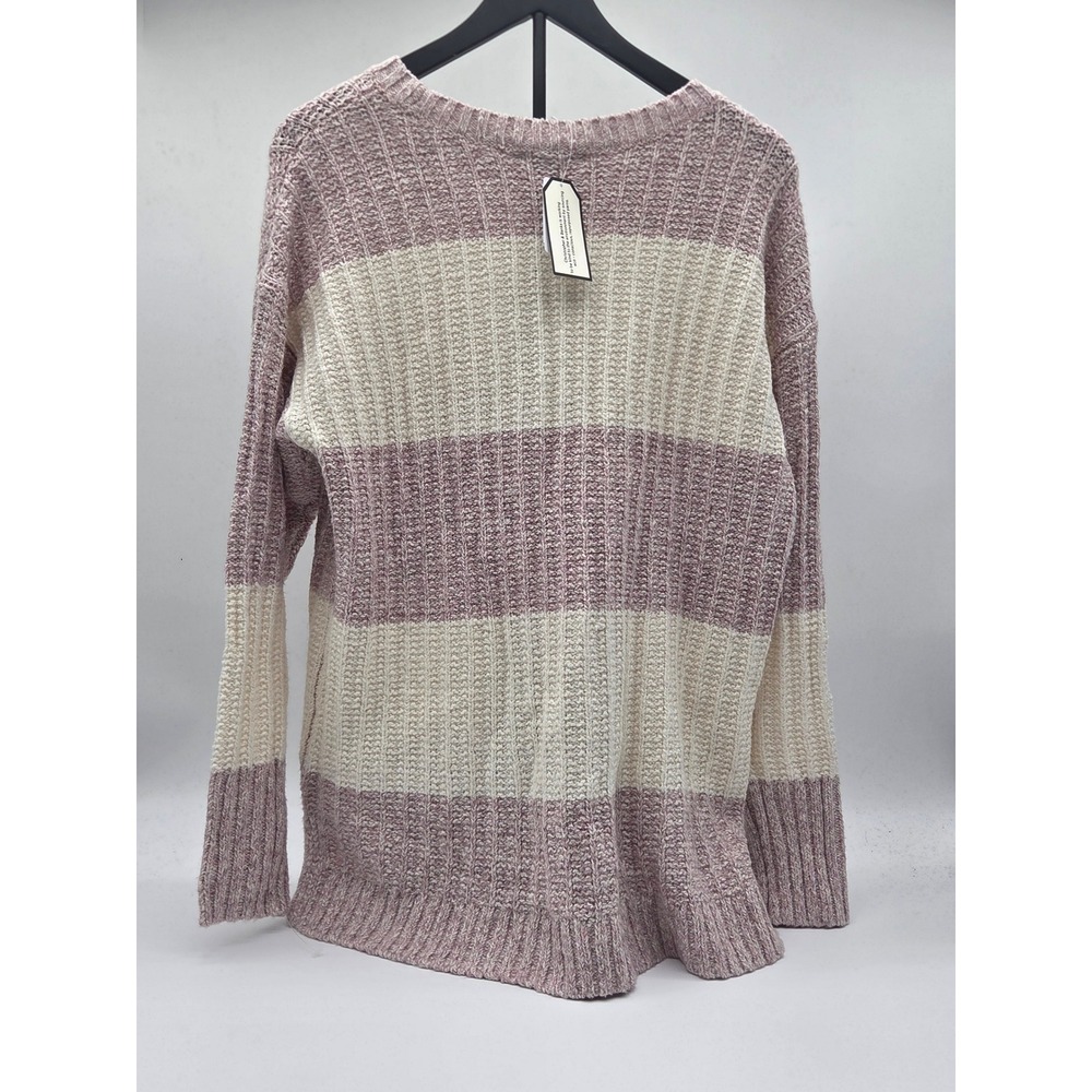 Christopher & Banks Women's L Pink Cream Colorblock Knit Sweater NWT 101-781 - Picture 2 of 5